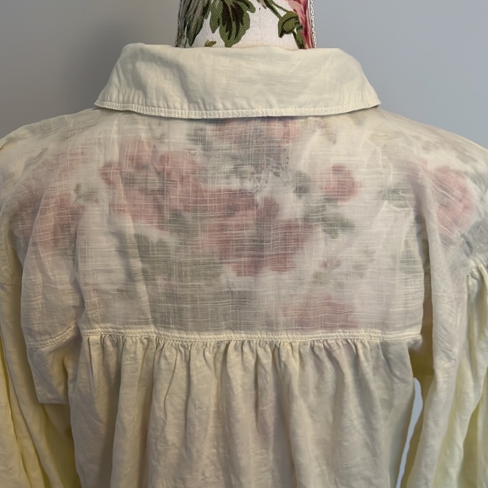NWT Anthropologie Pilcro Pintucked Puff Sleeved Top - Picture 6 of 13